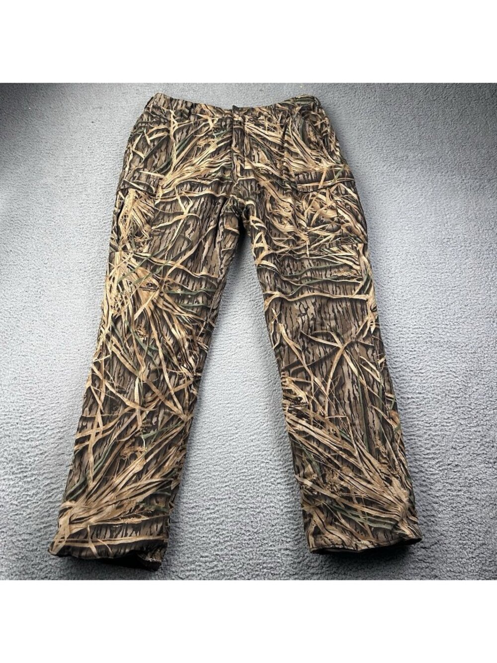 Cabelas Dry Plus Mossy Oak Grass Camo Hunting Lined Pants Size 38 Mens
